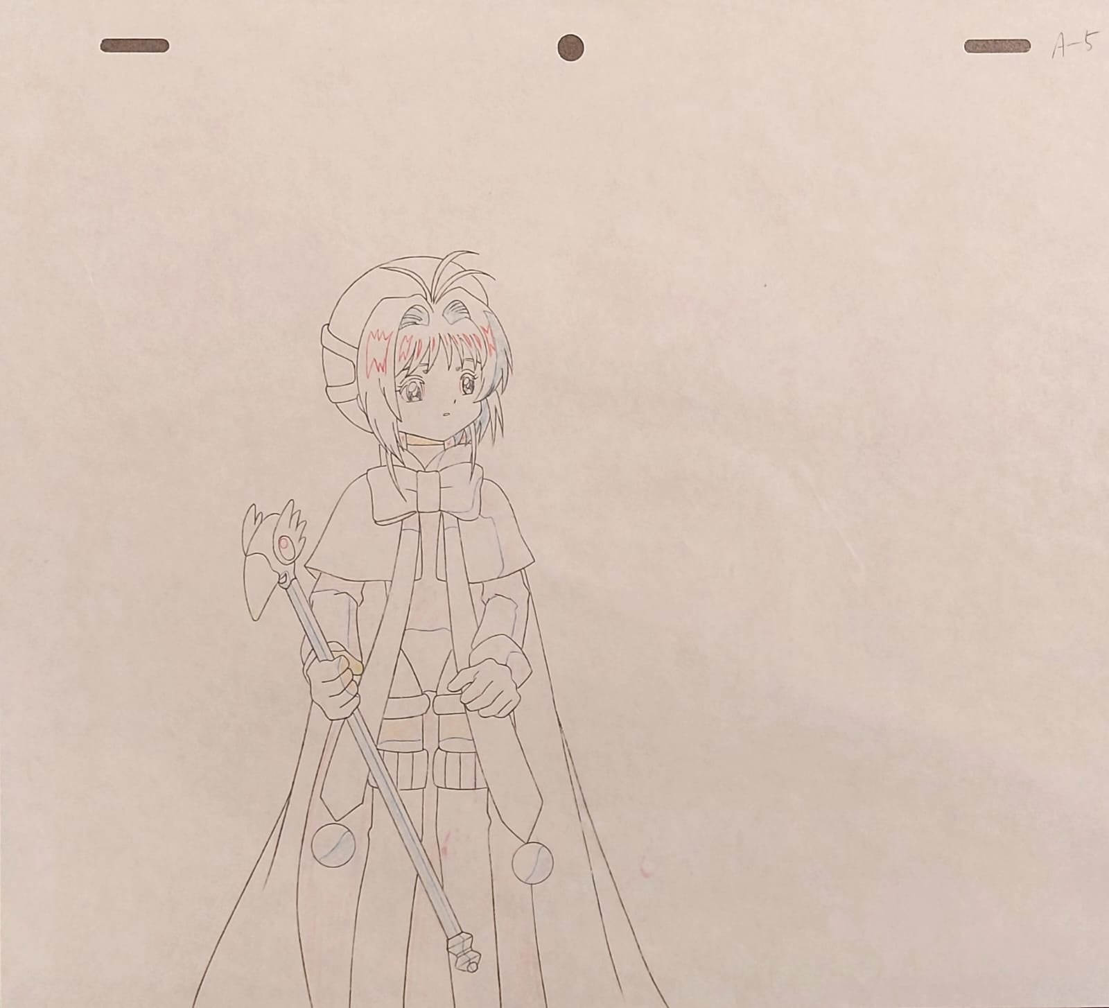 Sakura Cardcaptor (Cardcaptors) Celda y boceto originales (Sakura Kinomoto)